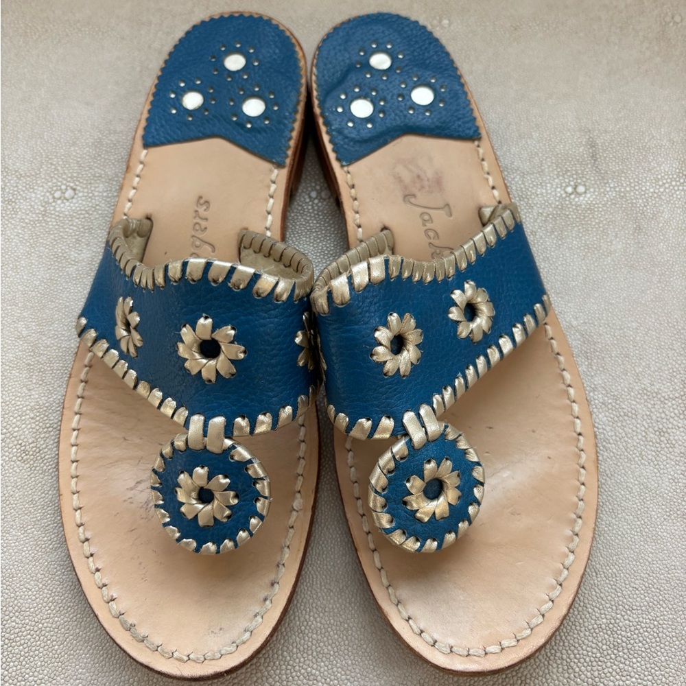 Jack Rogers Navajo Leather Sandals – Size 6 Womens